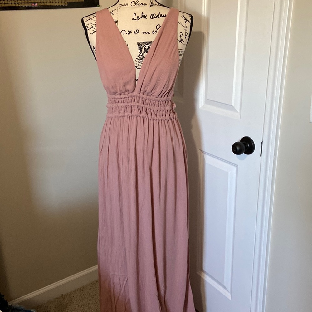 WAYF Nude Rose Dress NWT M